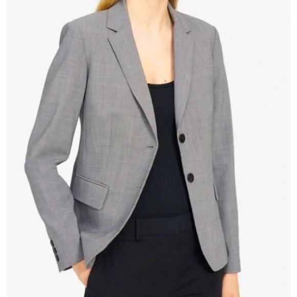 J. Crew Women's Double Button Blazer Classic Style Heathered Gray Size 10 - Picture 1 of 12